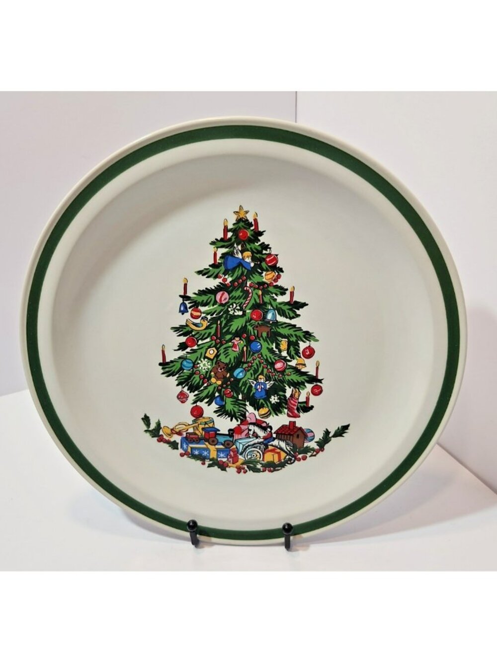 Vtg International China Noel Round Platter/Chop Plate SY6243 Japan Christmas